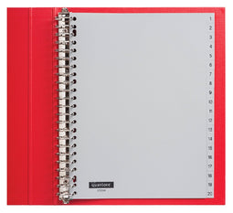 Quantore - Tabbladen - 23-gaats - 1-20 genummerd - grijs - kunststof