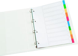 Quantore - Tabbladen - 4-gaats - karton - 10-delig - wit