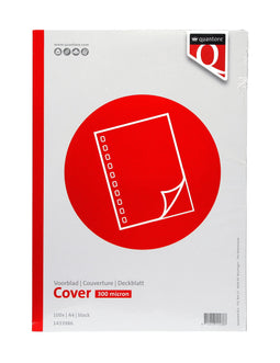 Quantore - Voorblad a4 pp 300 micron zwart 100 stuks