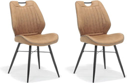 Quattro - Eetkamerstoel - 51 x 64 x 91 cm - Soft - Cognac