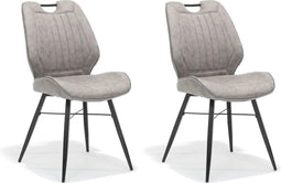 Quattro - Eetkamerstoel - 51 x 64 x 91 cm - Soft - Pebble