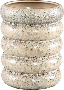 PTMD Neda Bloempot - 14,5 x 14,5 x 19 cm - Keramiek - Créme