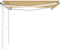 vidaXL - Luifel - automatisch - met - LED - en - windsensor - 4,5x3,5 - m - geel - en - wit