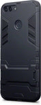 Qubits - Double Armor Layer hoes met stand - Geschikt voor Huawei P Smart - zwart