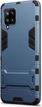 Qubits - Double Armor Layer hoes met stand - Geschikt voor Samsung Galaxy A42 - Blauw