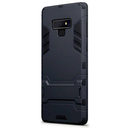 Qubits - Double Armor Layer hoes met stand - Samsung Galaxy S20 Ultra - Zwart