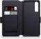 Qubits - lederen slim folio wallet hoes - Geschikt voor Huawei P30 - Zwart