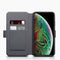 Qubits - lederen slim folio wallet hoes - iPhone XS Max - grijs