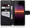 Qubits - luxe echt lederen wallet hoes - Geschikt voor Sony Xperia 10 II - Zwart