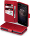 Qubits - luxe echt lederen wallet hoes - Geschikt voor Sony Xperia L2 - rood