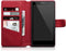 Qubits - luxe echt lederen wallet hoes - Geschikt voor Sony Xperia L2 - rood