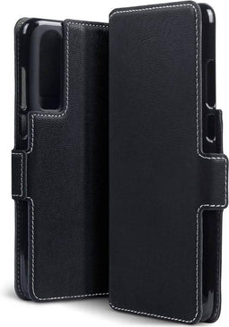 Qubits - slim wallet hoes - Geschikt voor Huawei P30 - Zwart