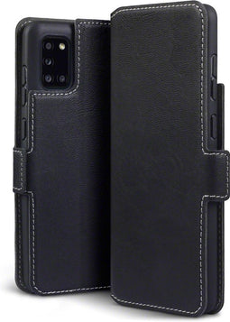 Qubits - slim wallet hoes - Geschikt voor Samsung Galaxy A31 - Zwart