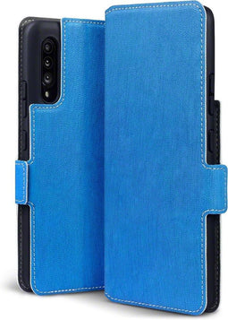 Qubits - slim wallet hoes - Geschikt voor Samsung Galaxy A90 - Lichtblauw