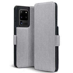 Qubits - slim wallet hoes - Geschikt voor Samsung Galaxy S20 - Grijs