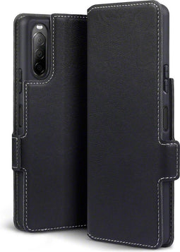 Qubits - slim wallet hoes - Geschikt voor Sony Xperia 10 II - Zwart