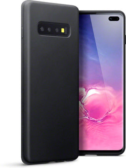 Qubits - Softcase hoes - Geschikt voor Samsung Galaxy S10 Plus - Zwart