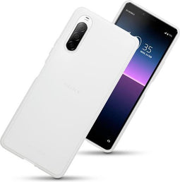 Qubits - Softcase hoes - Geschikt voor Sony Xperia 10 II - Transparant