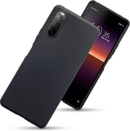 Qubits - Softcase hoes - Geschikt voor Sony Xperia 10 II - Zwart