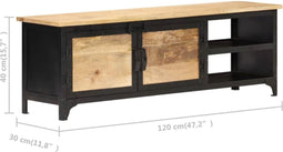 vidaXL - Tv-meubel - 120x30x40 - cm - massief - mangohout