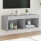 vidaXL - Tv-meubel - met - LED-verlichting - 80x30x30 - cm - betongrijs