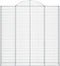vidaXL - Schanskorven - 2 - st - gewelfd - 200x30x200/220 - cm - ijzer