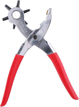 Kinzo Gaatjestang - Revolvertang 21 cm voor 6 maten gaatjes 2-4.5 mm - Rood