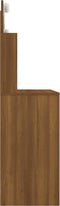 vidaXL - Kaptafel - met - LED-verlichting - 96x40x142 - cm - bruin - eikenkleur