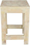Liviza Bijzettafel hout wit Sagre - Albasia hout - Vierkant Hout - 50 cm , 35 cm , 35 cm