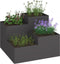 vidaXL - Tuinplanter - 100x100x60 - cm - Zwart - Staal