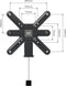 One For All WM 6221 - Muurbeugel - Geschikt voor 13-43 inch TV's - VESA 75x75 tot 200x200 - Max 40kg