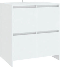 vidaXL - Dressoir - 70x41x75 - cm - bewerkt - hout - wit