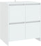 vidaXL - Dressoir - 70x41x75 - cm - bewerkt - hout - wit