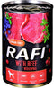 Dolina Noteci Rafi met rundvlees, cranberry en bosbes - nat hondenvoer - 400g