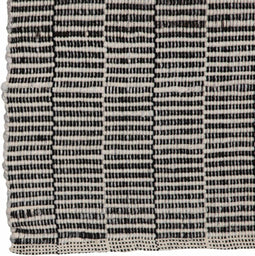 Tapijt 80 x 150 cm Synthetisch materiaal Zwart Crème