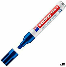 Permanente markeerstift Edding Nº1 Blauw 10 Stuks