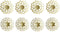 Decoratieve figuren DKD Home Decor (4 Onderdelen) (2 Stuks) (25 x 2 x 25 cm)