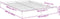 vidaXL - Bedframe - bewerkt - hout - wit - 140x200 - cm