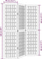 vidaXL - Kamerscherm - met - 3 - panelen - massief - paulowniahout - wit