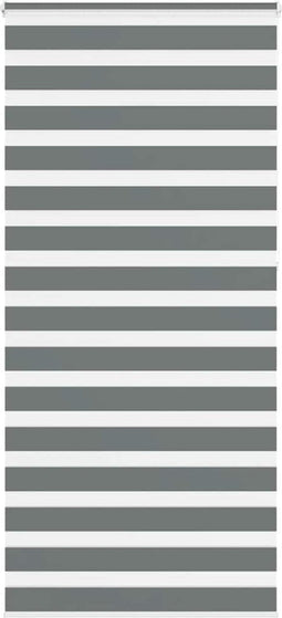 vidaXL - Zebra - rolgordijn - 95x230 - cm - stofbreedte - 90,9 - cm - donkergrijs