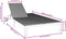 vidaXL - Ligbed - met - Wielen - voor - 2 - Personen - - - Bruin - Poly - Rattan