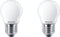 Philips energiezuinige LED Kogellamp Mat - 40 W - E27 - warmwit licht - 2 stuks - Bespaar op energiekosten