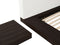 ZEN - Futon tweepersoonsbed - Donkere houtkleur - 180 x 200 cm - MDF