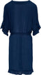 Cyell - Solid Wavy Tuniek - V-hals korte mouwen ruches strikkoord - Petrol