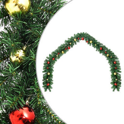 vidaXL - Kerstslinger - versierd - met - kerstballen - 5 - m