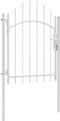 vidaXL - Poort - 1x2 - m - staal - wit