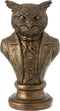 J-Line decoratie Buste Uil - polyresin - brons - small