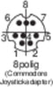 BKL Electronic 0204022 Miniatuur-DIN-connector Stekker, recht Aantal polen: 8 Zwart 1 stuk(s)