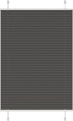 vidaXL - Plissé - rolgordijn - 85x150 - cm - stofbreedte - 84,4 - cm - polyester - zwart