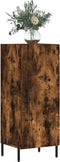 vidaXL - Dressoir - 34,5x34x90 - cm - bewerkt - hout - gerookt - eiken